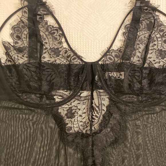 NWT Oh La La Cheri 2pc Black Babydoll set 4X - Picture 3 of 11